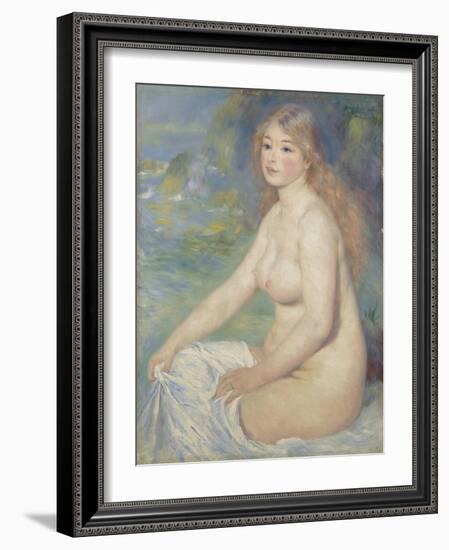 Blonde Bather, 1881 (Oil on Canvas)-Pierre Auguste Renoir-Framed Giclee Print