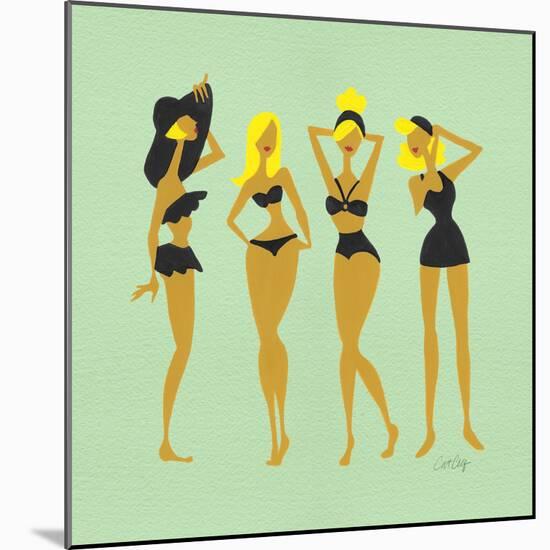 Blonde Bombshells-Cat Coquillette-Mounted Giclee Print