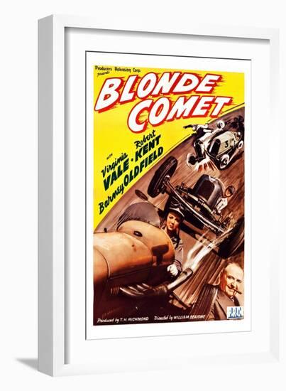 Blonde Comet-null-Framed Art Print