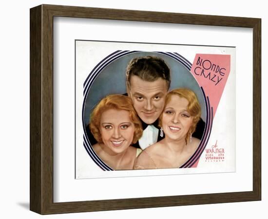 Blonde Crazy, from Left, Joan Blondell, James Cagney, Noel Francis, 1931-null-Framed Art Print