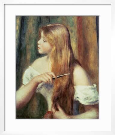 Blonde Girl Combing Her Hair 1894 Giclee Print Pierre Auguste
