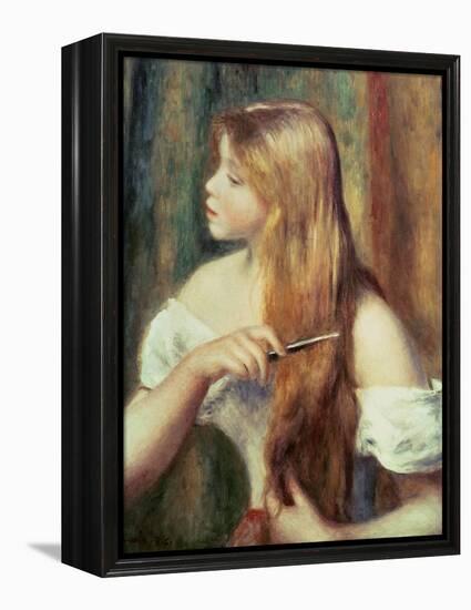 Blonde Girl Combing Her Hair, 1894-Pierre-Auguste Renoir-Framed Premier Image Canvas