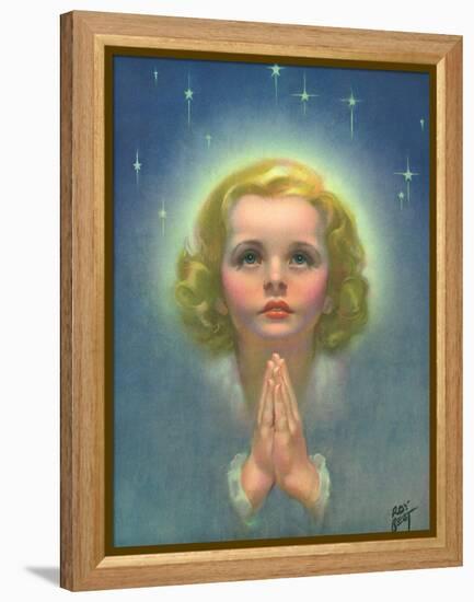 Blonde Girl Praying-Roy Best-Framed Premier Image Canvas