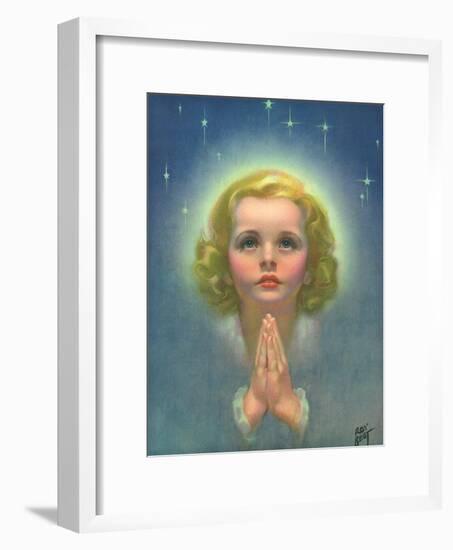 Blonde Girl Praying-Roy Best-Framed Giclee Print