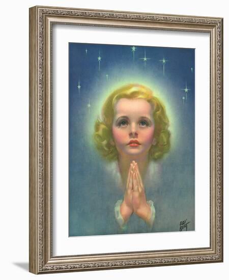 Blonde Girl Praying-Roy Best-Framed Giclee Print