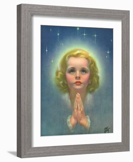 Blonde Girl Praying-Roy Best-Framed Giclee Print