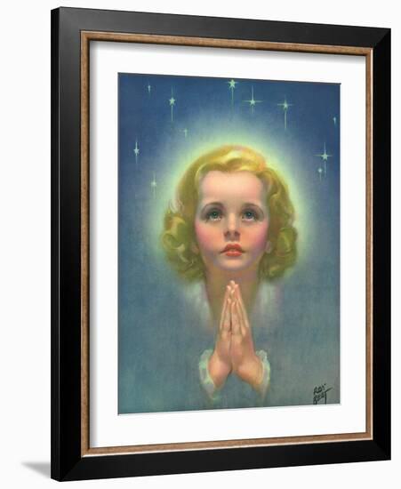 Blonde Girl Praying-Roy Best-Framed Giclee Print