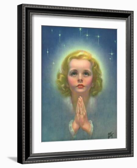 Blonde Girl Praying-Roy Best-Framed Giclee Print