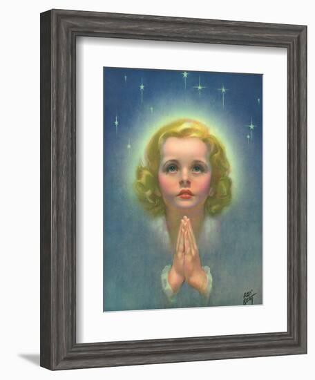 Blonde Girl Praying-Roy Best-Framed Giclee Print