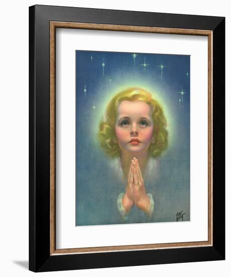 Blonde Girl Praying-Roy Best-Framed Giclee Print