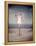 Blonde Pin-Up on Beach-Charles Woof-Framed Premier Image Canvas