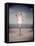 Blonde Pin-Up on Beach-Charles Woof-Framed Premier Image Canvas