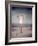 Blonde Pin-Up on Beach-Charles Woof-Framed Photographic Print