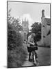 Blonde Tour Cyclist-null-Mounted Photographic Print