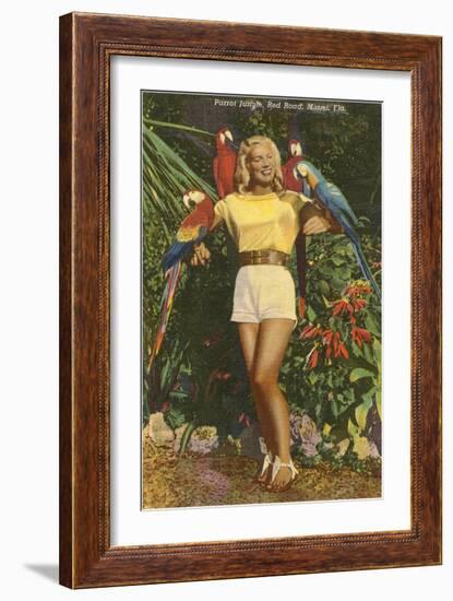 Blonde with Macaws, Florida-null-Framed Art Print