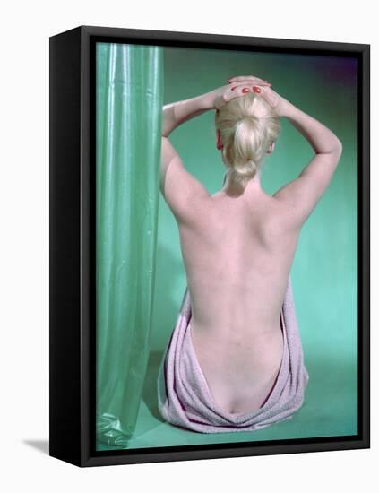 Blonde with Ponytail-Charles Woof-Framed Premier Image Canvas