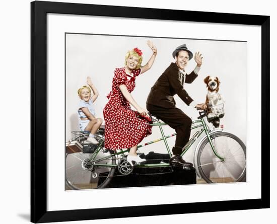 Blondie De Franckstrayer Avec Penny Singleten, Larry Simms Et Arthur Lake, 1938-null-Framed Photo