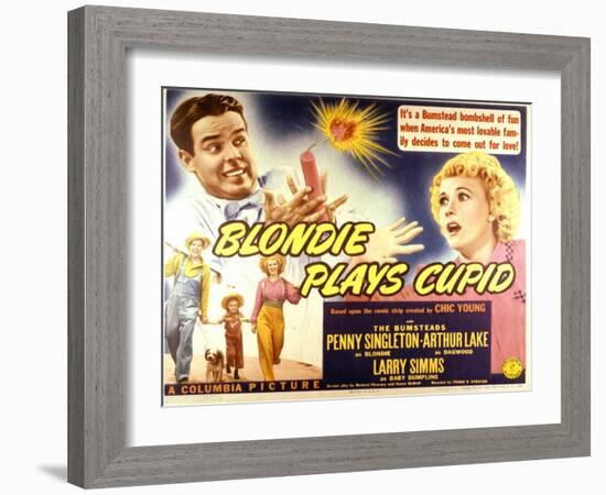 Blondie Plays Cupid - Lobby Card Reproduction-null-Framed Photo