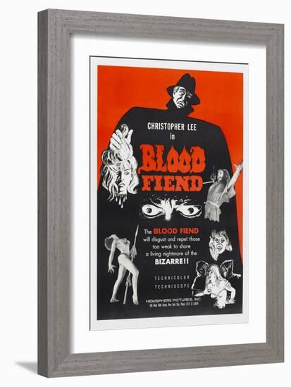 Blood Fiend, (aka Theatre of Death), Christopher Lee, 1967-null-Framed Premium Giclee Print