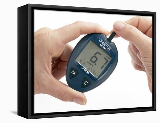 Blood Glucose Meter-Mark Sykes-Framed Premier Image Canvas