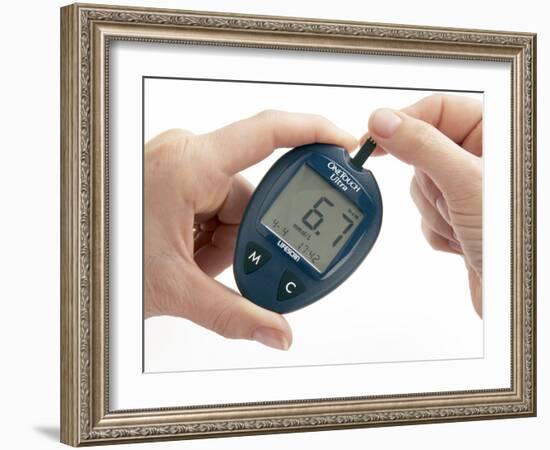 Blood Glucose Meter-Mark Sykes-Framed Photographic Print