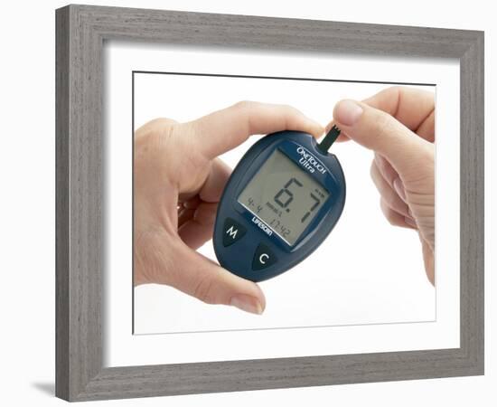 Blood Glucose Meter-Mark Sykes-Framed Photographic Print