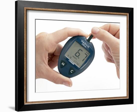 Blood Glucose Meter-Mark Sykes-Framed Photographic Print