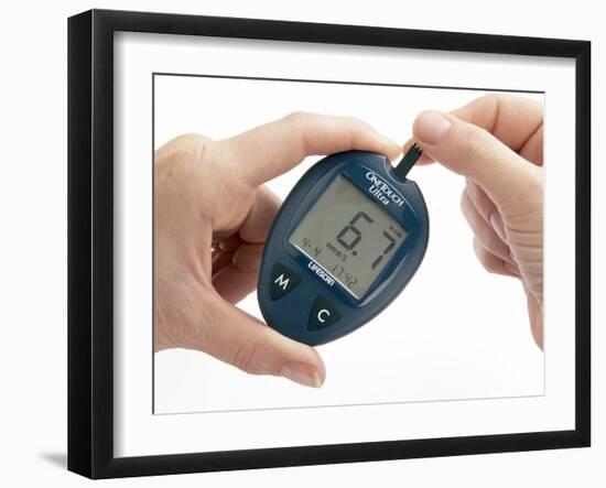 Blood Glucose Meter-Mark Sykes-Framed Photographic Print
