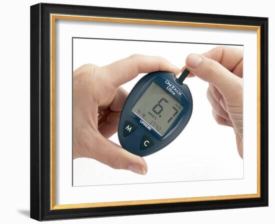 Blood Glucose Meter-Mark Sykes-Framed Photographic Print