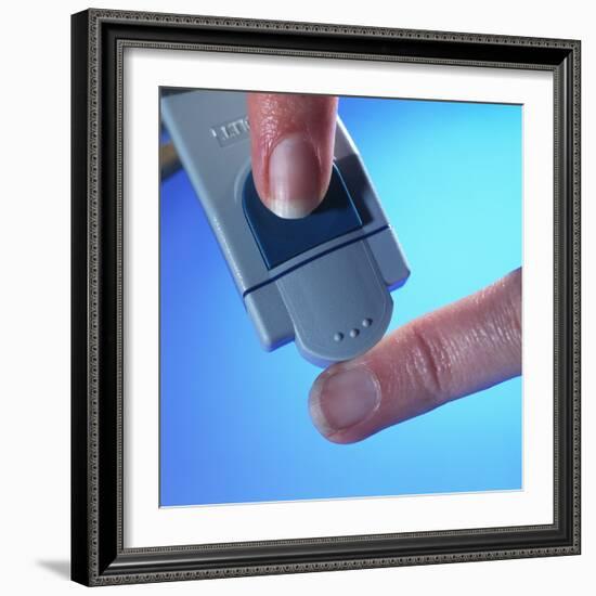 Blood Glucose Testing-Steve Horrell-Framed Premium Photographic Print