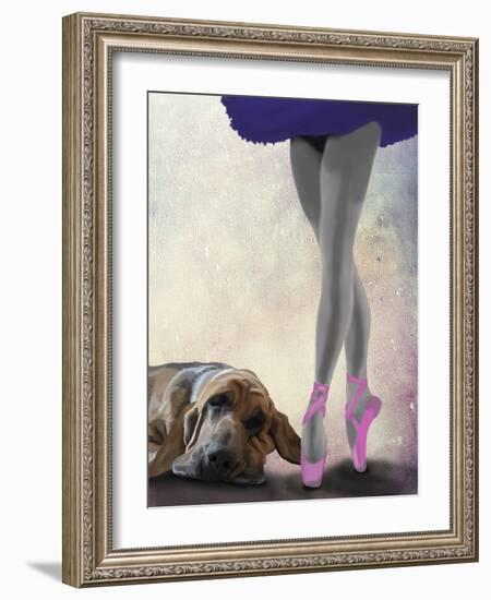 Bloodhound and Ballet Dancer-Fab Funky-Framed Art Print