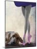 Bloodhound and Ballet Dancer-Fab Funky-Mounted Art Print