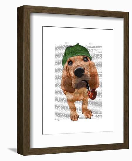 Bloodhound Sherlock Holmes-Fab Funky-Framed Art Print