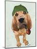 Bloodhound Sherlock Holmes-Fab Funky-Mounted Art Print