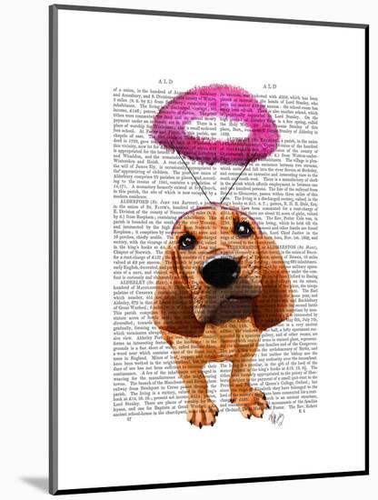 Bloodhound with Angelic Pink Halo-Fab Funky-Mounted Art Print