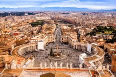 Rome, Italy. Famous Saint Peter'S Square In Vatican And Aerial View Of The City-bloodua-Art Print