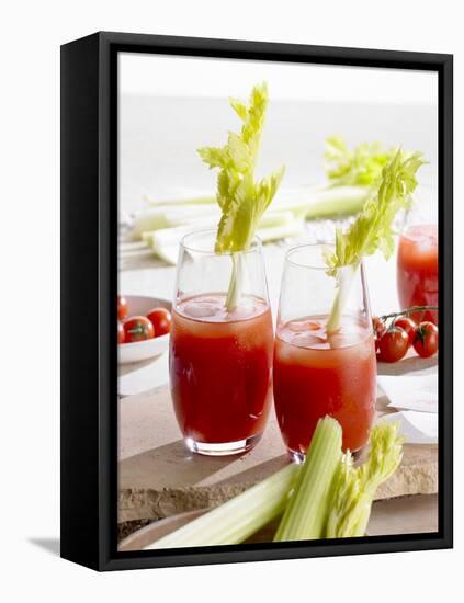 Bloody Mary with Celery-Barbara Lutterbeck-Framed Premier Image Canvas