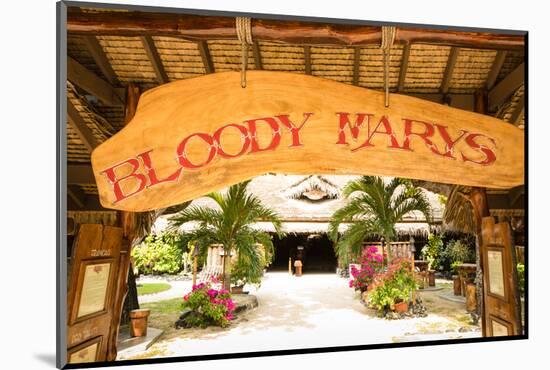 Bloody Marys Restaurant, Bora Bora, Society Islands, French Polynesia-null-Mounted Photographic Print