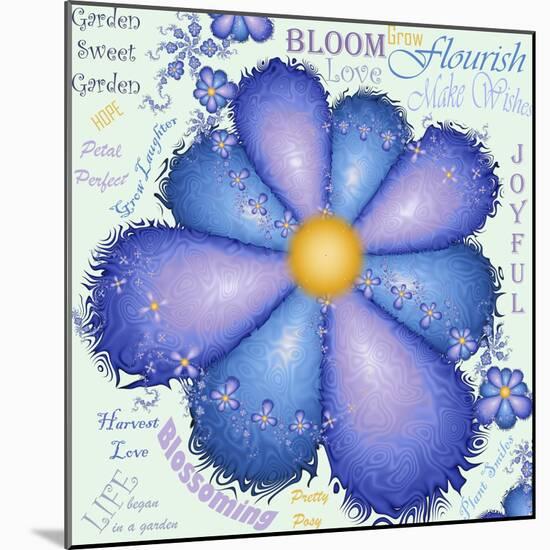 Bloom Love Grow-Fractalicious-Mounted Giclee Print