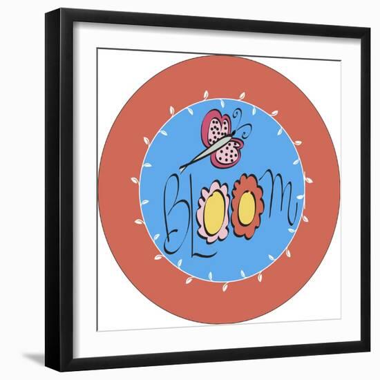 Bloom Round-Leslie Wing-Framed Giclee Print