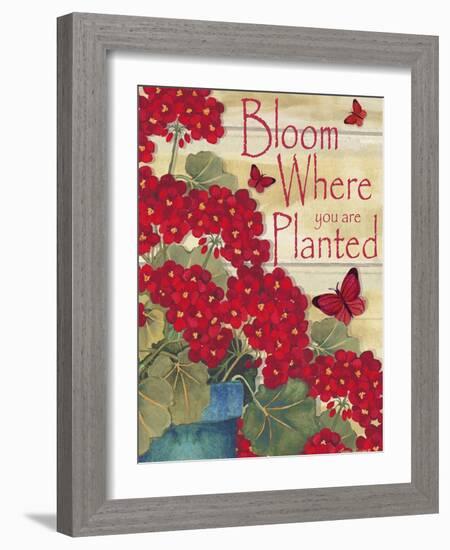 Bloom Where You are Planted-Laurie Korsgaden-Framed Giclee Print