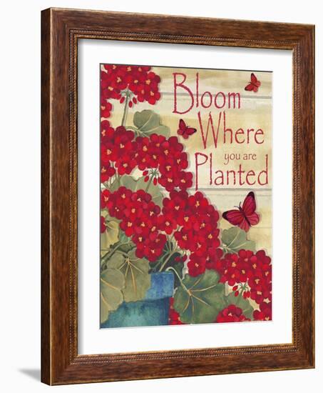 Bloom Where You are Planted-Laurie Korsgaden-Framed Giclee Print