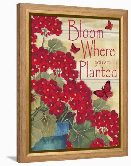 Bloom Where You are Planted-Laurie Korsgaden-Framed Premier Image Canvas