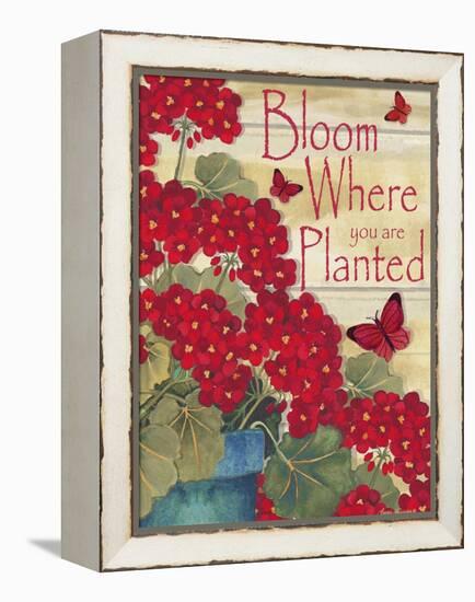 Bloom Where You are Planted-Laurie Korsgaden-Framed Premier Image Canvas