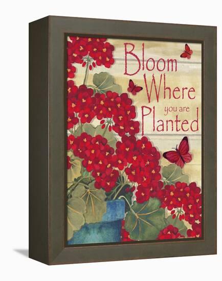 Bloom Where You are Planted-Laurie Korsgaden-Framed Premier Image Canvas