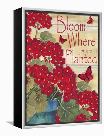 Bloom Where You are Planted-Laurie Korsgaden-Framed Premier Image Canvas