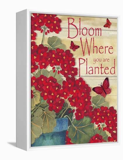Bloom Where You are Planted-Laurie Korsgaden-Framed Premier Image Canvas