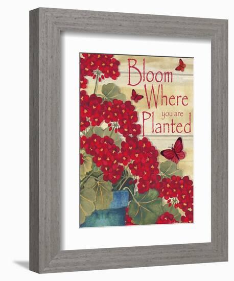 Bloom Where You are Planted-Laurie Korsgaden-Framed Giclee Print