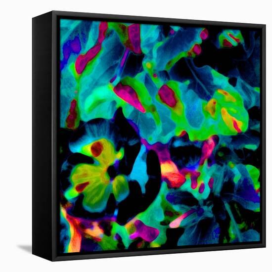 Blooming Blue Abstract-Ruth Palmer-Framed Stretched Canvas