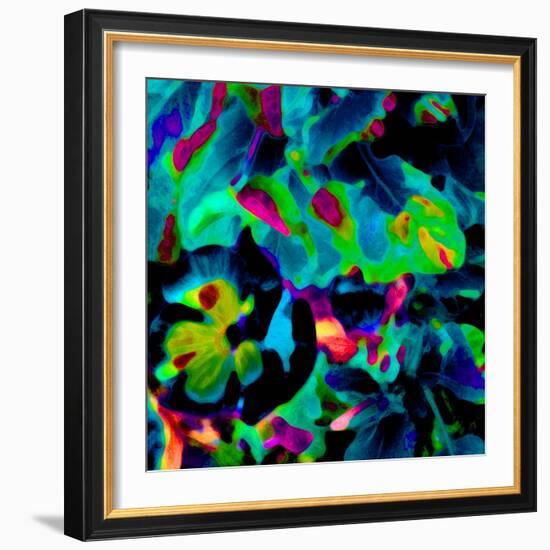 Blooming Blue Abstract-Ruth Palmer-Framed Art Print